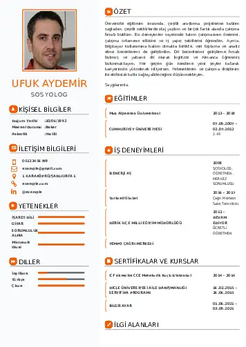 Sosyolog Cv Örnekleri cv indir